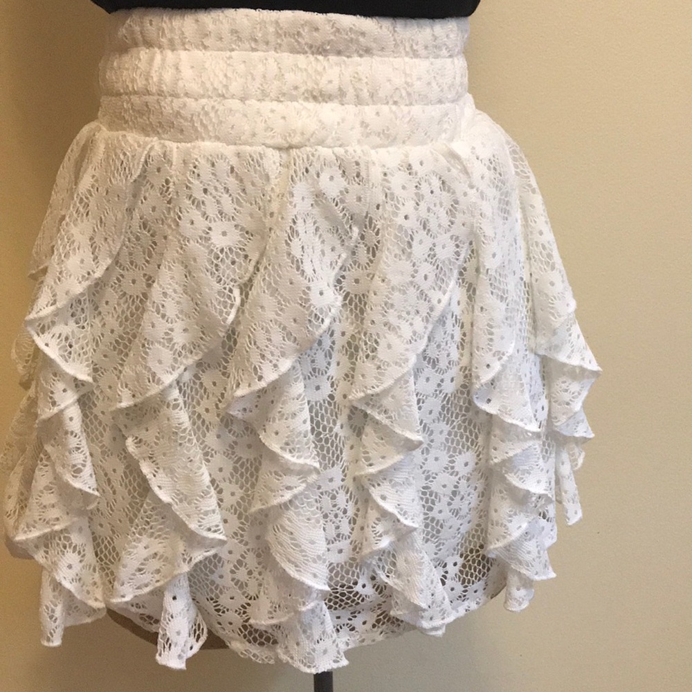 Off-white Lace/Crochet Skirt